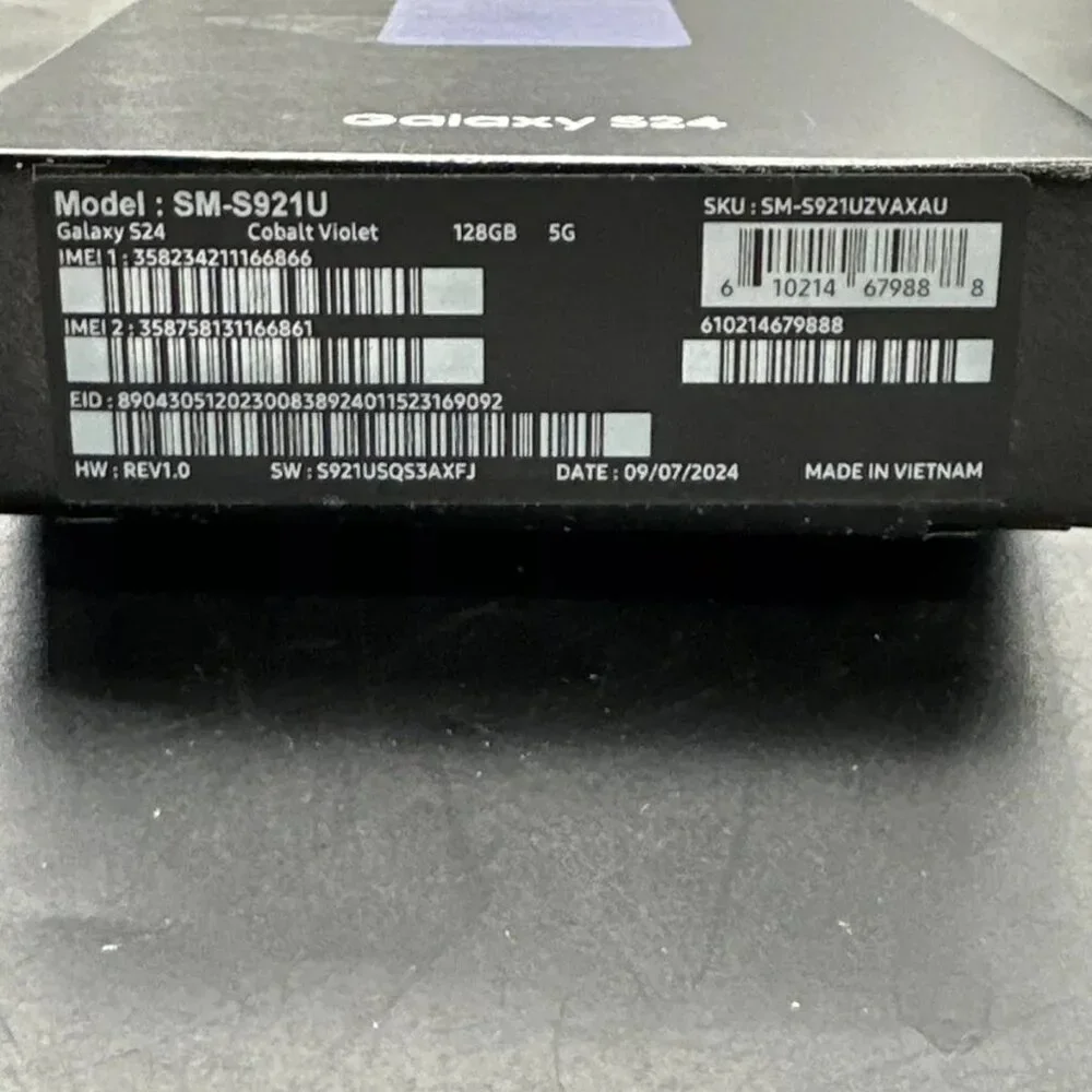 NEW Samsung Galaxy S24 SM-S921U -128GB -Cobalt Violet (T-Mobile SIM LOCK)SEALED